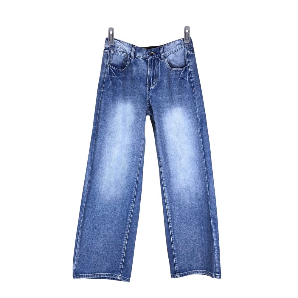 Generation K Jeans Juniors 1 Blue Wide Leg Elastic Waist Cotton Denim Casual